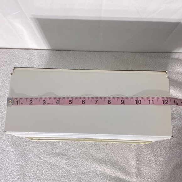 Vintage Ekco Unlimited White Metal Saran Wrap Tin Foil Paper Towel Dispenser - Picture 3 of 16